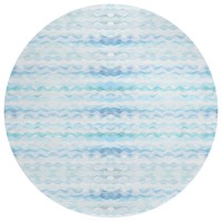 IndoorOutdoor Surfside ASR46 Blue Washable 8 x 8 Round Rug