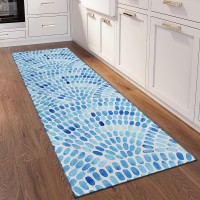 IndoorOutdoor Surfside ASR37 Blue Washable 23 x 76 Runner Rug