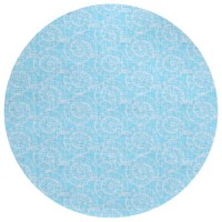 IndoorOutdoor Surfside ASR41 Aqua Washable 8 x 8 Round Rug