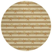 IndoorOutdoor Surfside ASR42 Tan Washable 8 x 8 Round Rug