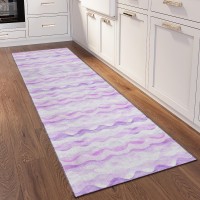 IndoorOutdoor Surfside ASR46 Purple Washable 23 x 76 Runner Rug