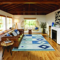 IndoorOutdoor Sonora ASO31 Blue Washable 8 x 10 Rug