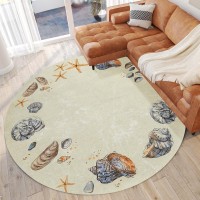 IndoorOutdoor Surfside ASR39 Oyster Washable 8 x 8 Round Rug