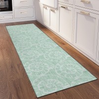 Indoor/Outdoor Surfside Asr41 Green Washable 2'3