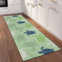 Indoor/Outdoor Surfside Asr43 Green Washable 2'3