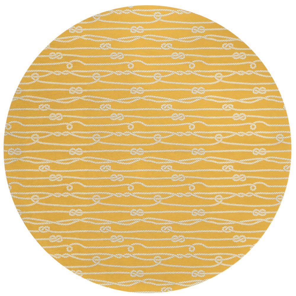 Indoor/Outdoor Harpswell Ahp37 Gilded Washable 8' X 8' Round Rug