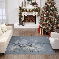 Indoor/Outdoor Cozy Winter Acw32 Gray Washable 5' X 7'6