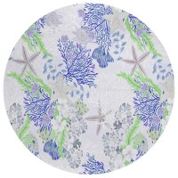 IndoorOutdoor Seabreeze SZ1 Lavender Washable 8 x 8 Round Rug