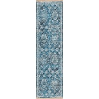 IndoorOutdoor Marbella MB4 Navy Washable 23 x 10 Runner Rug