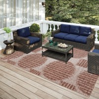 IndoorOutdoor Sedona SN13 Driftwood Washable 9 x 12 Rug