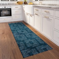 Delano DA1 Navy 26 x 12 Runner Rug