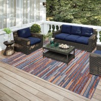 IndoorOutdoor Sedona SN8 Denim Washable 5 x 76 Rug