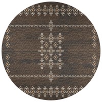 IndoorOutdoor Sedona SN3 Fudge Washable 10 x 10 Round Rug