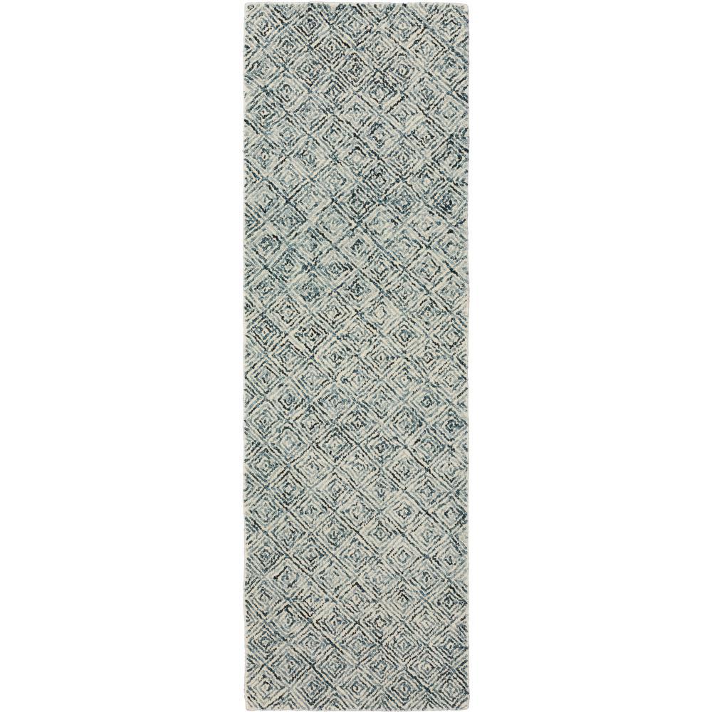 Zoe ZZ1 Charcoal 26 x 12 Runner Rug