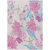 IndoorOutdoor Seabreeze SZ1 Blush Washable 3 x 5 Rug