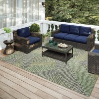 IndoorOutdoor Sedona SN11 Moss Washable 8 x 10 Rug