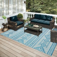 IndoorOutdoor Sedona SN14 Sky Washable 8 x 10 Rug