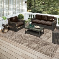 IndoorOutdoor Sedona SN7 Taupe Washable 9 x 12 Rug