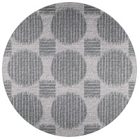 IndoorOutdoor Sedona SN13 Pewter Washable 4 x 4 Round Rug