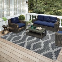 IndoorOutdoor Sedona SN9 Midnight Washable 5 x 76 Rug