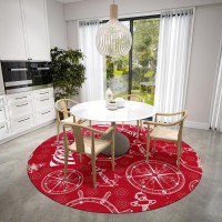 IndoorOutdoor Harbor HA9 Red Washable 8 x 8 Round Rug