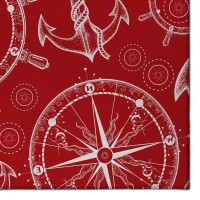 IndoorOutdoor Harbor HA9 Red Washable 8 x 8 Round Rug