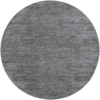 Ciara CR1 Charcoal 8 x 8 Round Rug