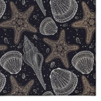 IndoorOutdoor Seabreeze SZ4 Black Washable 8 x 10 Rug