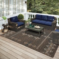 IndoorOutdoor Sedona SN3 Fudge Washable 8 x 10 Rug