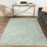 Zoe ZZ1 Teal 26 x 16 Runner Rug