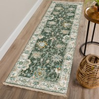 IndoorOutdoor Marbella MB6 Olive Washable 23 x 12 Runner Rug