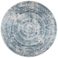 IndoorOutdoor Sedona SN7 Indigo Washable 8 x 8 Round Rug