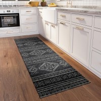 IndoorOutdoor Sedona SN14 Midnight Washable 23 x 10 Runner Rug