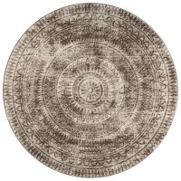 IndoorOutdoor Sedona SN7 Taupe Washable 4 x 4 Round Rug