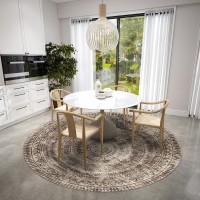 IndoorOutdoor Sedona SN7 Taupe Washable 4 x 4 Round Rug