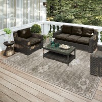 IndoorOutdoor Sedona SN16 Khaki Washable 10 x 14 Rug