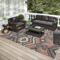 IndoorOutdoor Sedona SN2 Bison Washable 5 x 76 Rug