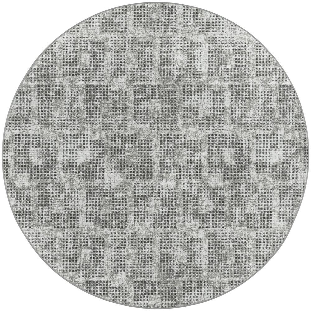 Delano DA1 Pewter 6 x 6 Round Rug