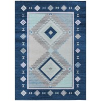 IndoorOutdoor Phoenix PH2 Denim Washable 3 x 5 Rug