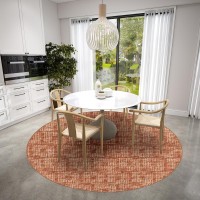 Delano DA1 Paprika 10 x 10 Round Rug