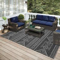 IndoorOutdoor Sedona SN14 Midnight Washable 3 x 5 Rug