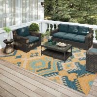 IndoorOutdoor Sedona SN2 Marigold Washable 10 x 14 Rug