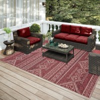 IndoorOutdoor Sedona SN14 Paprika Washable 3 x 5 Rug