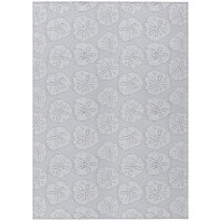 IndoorOutdoor Seabreeze SZ10 Silver Washable 9 x 12 Rug