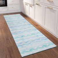 IndoorOutdoor Seabreeze SZ16 Denim Washable 23 x 76 Runner Rug