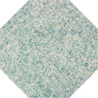 Zoe ZZ1 Teal 6 x 6 Octagon Rug