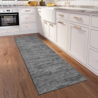 Ciara CR1 Charcoal 26 x 12 Runner Rug