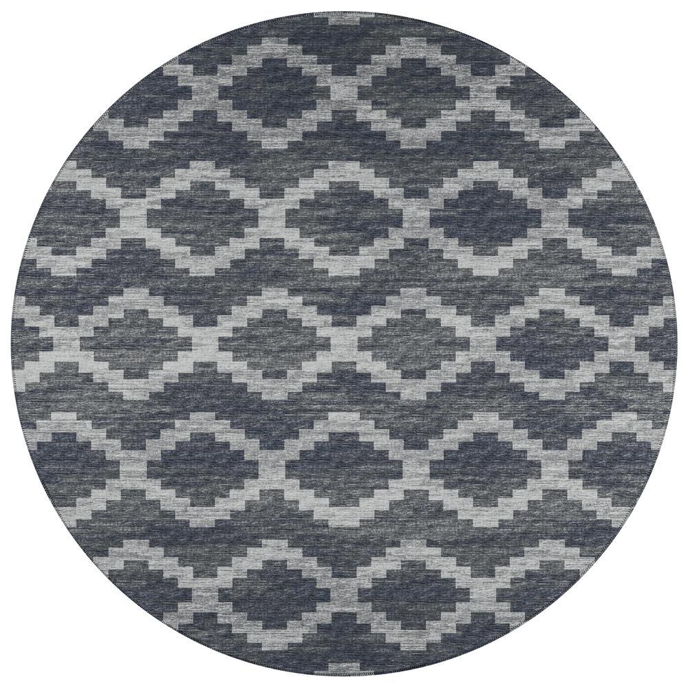 IndoorOutdoor Sedona SN9 Midnight Washable 4 x 4 Round Rug