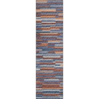 IndoorOutdoor Sedona SN8 Denim Washable 23 x 10 Runner Rug