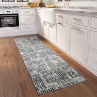 Delano DA1 Pewter 26 x 10 Runner Rug